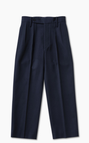 Kaptain Sunshine 2 Pleats Trousers Wool/Cotton Navy