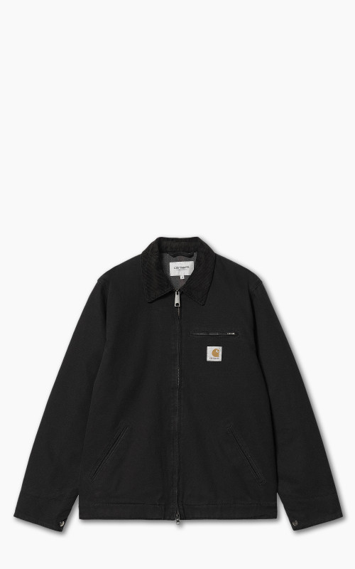Carhartt WIP Detroit Jacket Dearborn Canvas Heavy Stone Wash Black