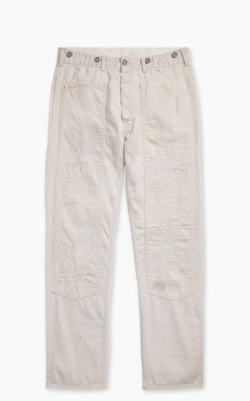 RRL Engineer Fit Repaired Carpenter Trouser Destroy And Repaired Creme
