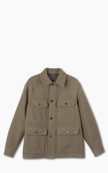 Lemaire Hunting Jacket Wool Dark Squirrel