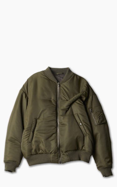 Y/Project Pinched Logo Bomber Army Green