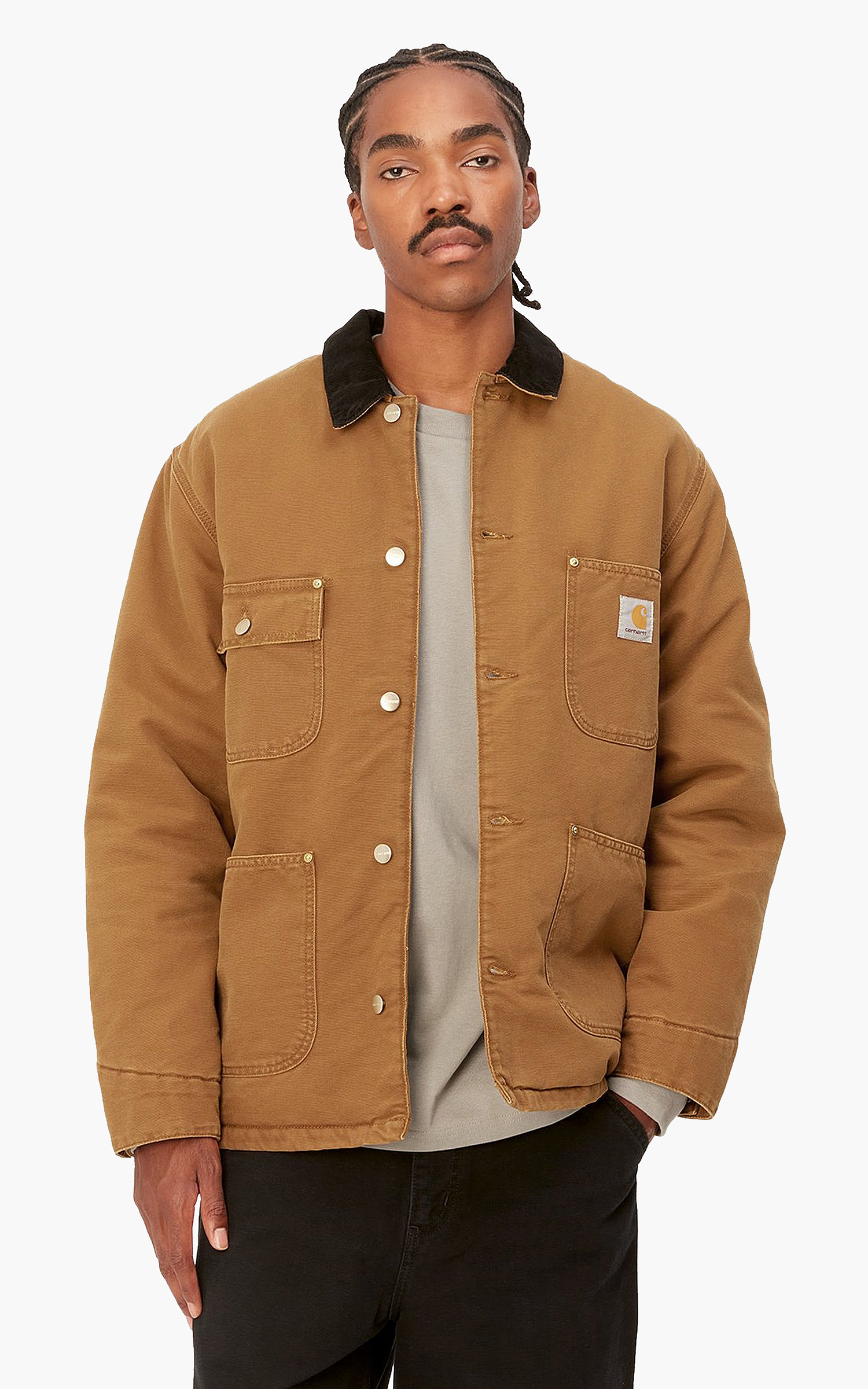 Carhartt WIP OG Chore Coat Aged Canvas Deep H Brown/Black | Cultizm