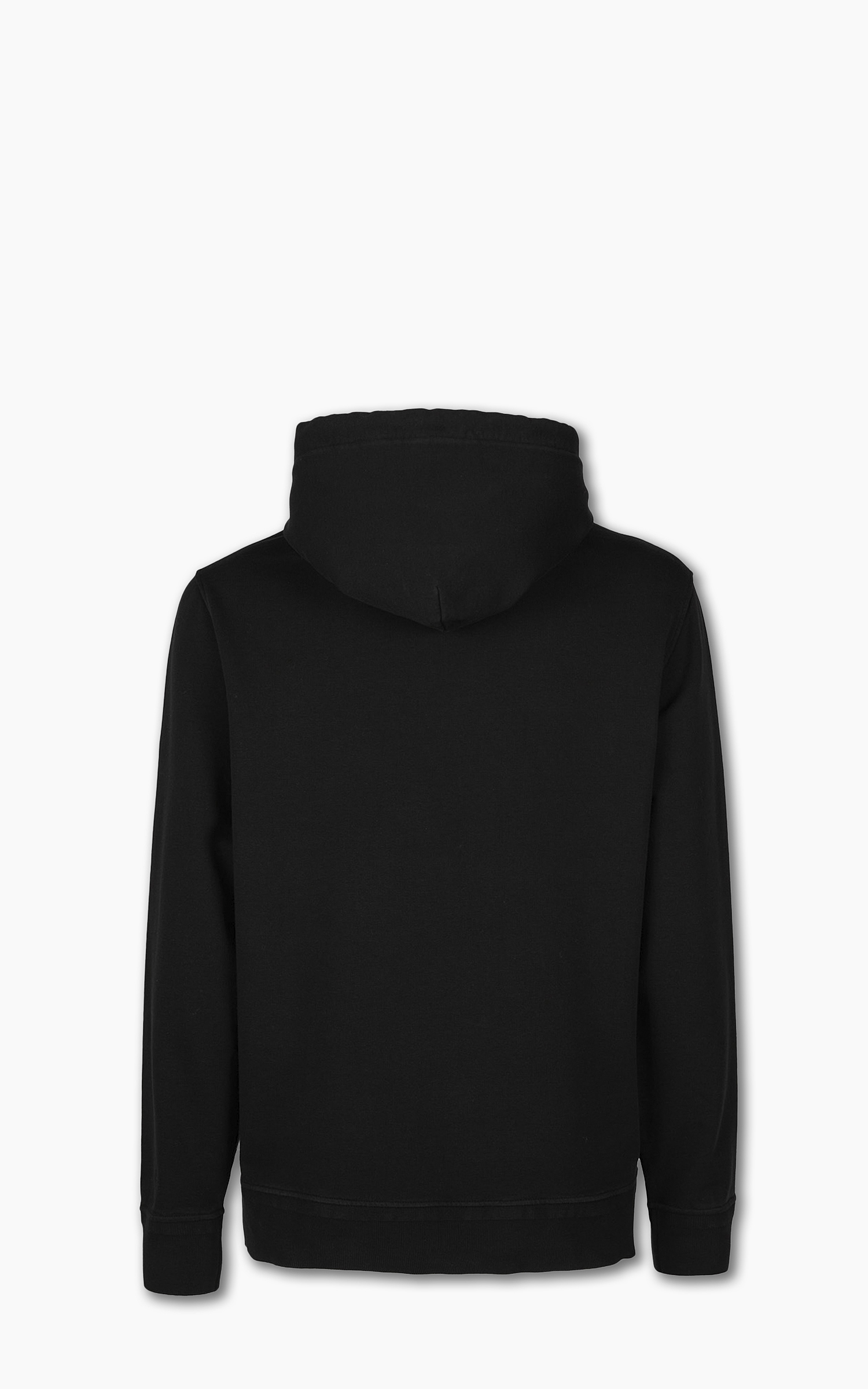 C.P. Company Cotton Fleece Logo Hoodie Black | Cultizm