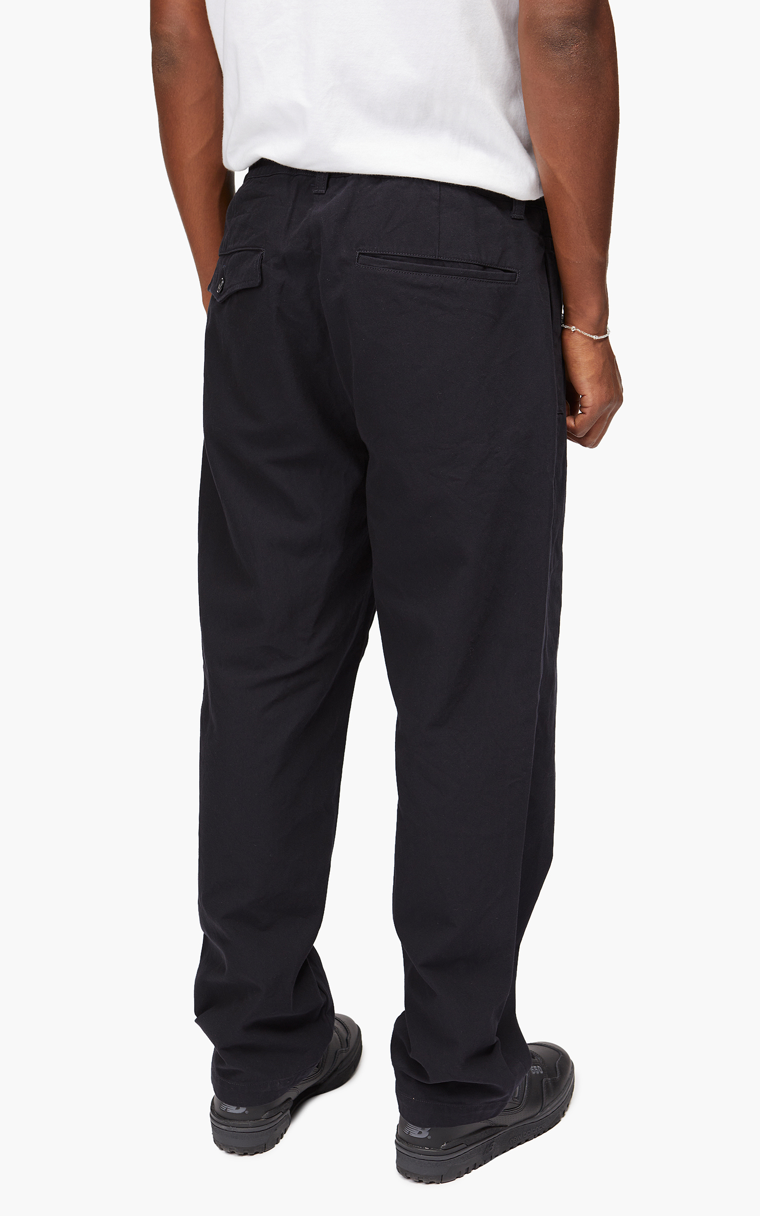 Still By Hand Welt Side Pockets Pants Black Navy | Cultizm Still By Hand Welt Side Pockets Pants Black Navy | Cultizm
