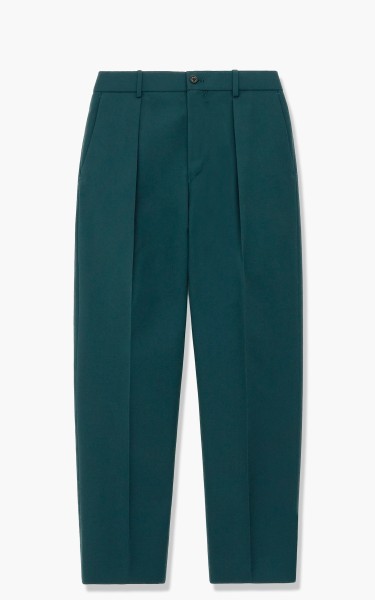 Markaware Pleated Front Pegtop Trousers Organic Wool Survival Cloths Dark Green A21C-05PT01C-Dark-Green