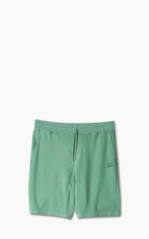 C.P. Company Cotton Fleece Shorts Frosty Spruce