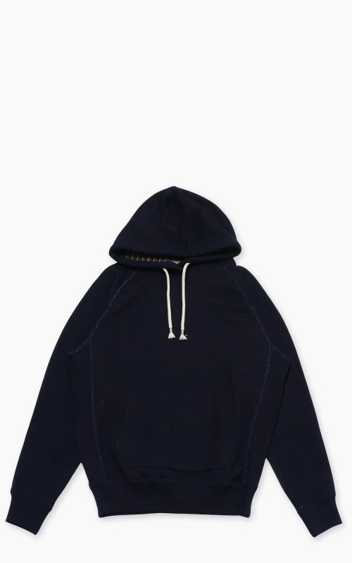 Wonder Looper Pullover Hoodie Real Indigo Blanket Striped French Terry Indigo