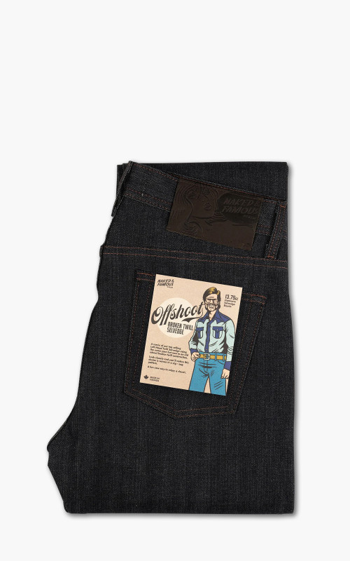 Naked & Famous Denim Weird Guy Offshoot Broken Twill Selvedge Denim 13.75oz