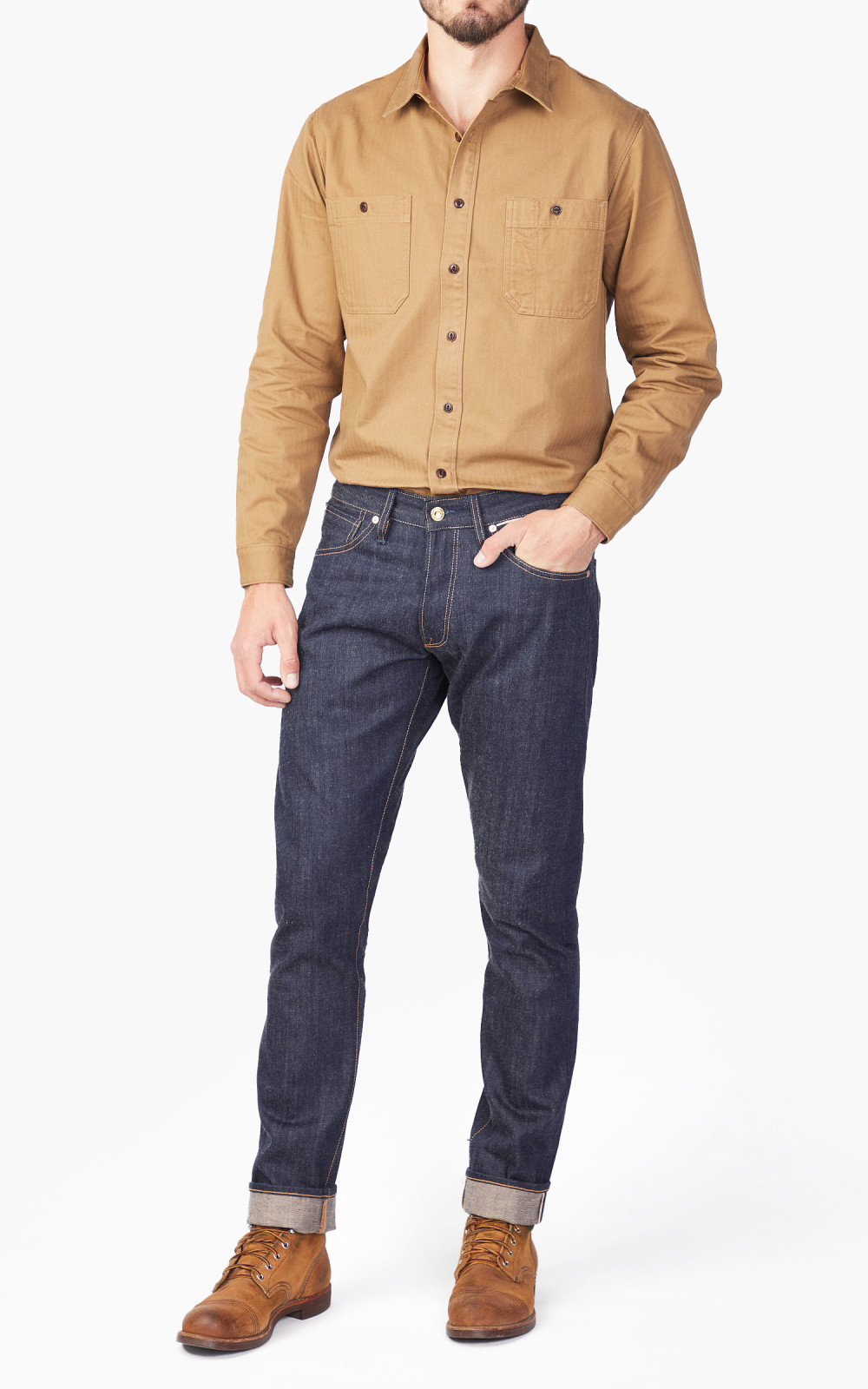 Benzak B-01 Slim Brown Cotton Golden Selvedge 15oz '10-Year Benzak B-01 Slim Brown Cotton Golden Selvedge 15oz '10-Year