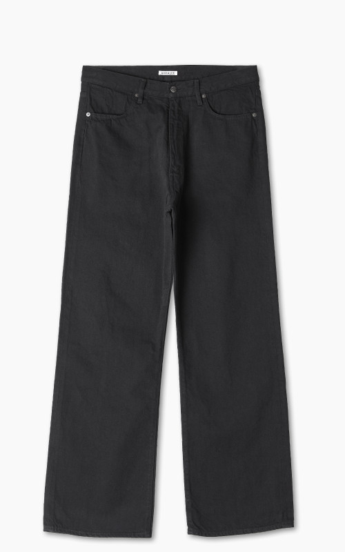 Auralee Selvedge Light Denim Pants Black