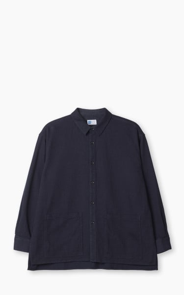 Japan Blue Sashiko Jacquard Shirt Indigo