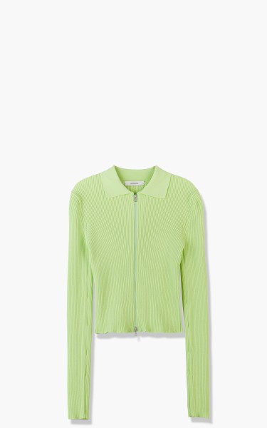 Amomento Rib Two Way Zip Up Cardigan Lime AM22SSW02CD-Lime