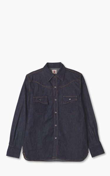 Samurai Jeans SWD-L02 Denim Western Shirt Indigo