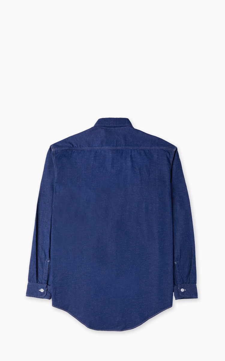 Kaptain Sunshine Work Shirt Cotton/Hemp Indigo Blue | Cultizm