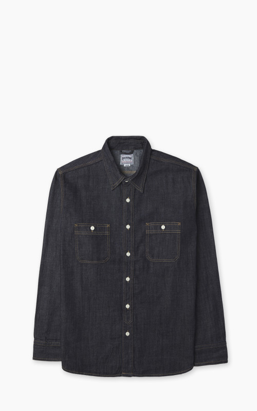 Houston U.S. Cotton Denim Work Shirt Indigo