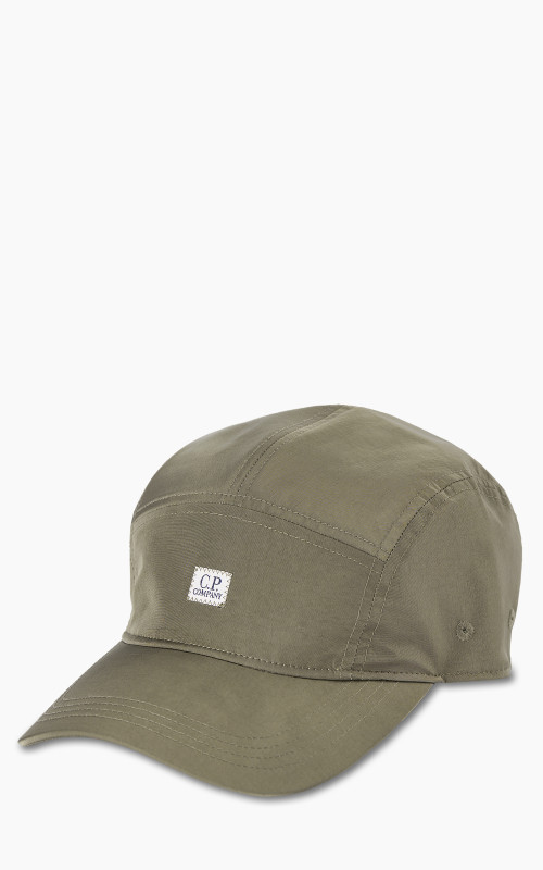 C.P. Company Chrome-R Panelled Logo Cap Ivy Green