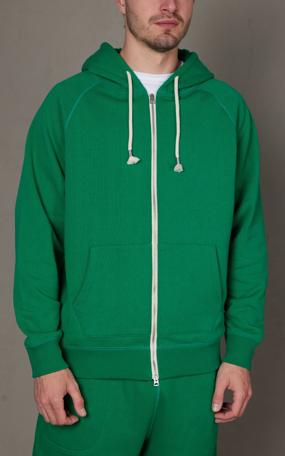 Wonder Looper Zip Hoodie Super Looper French Terry Green
