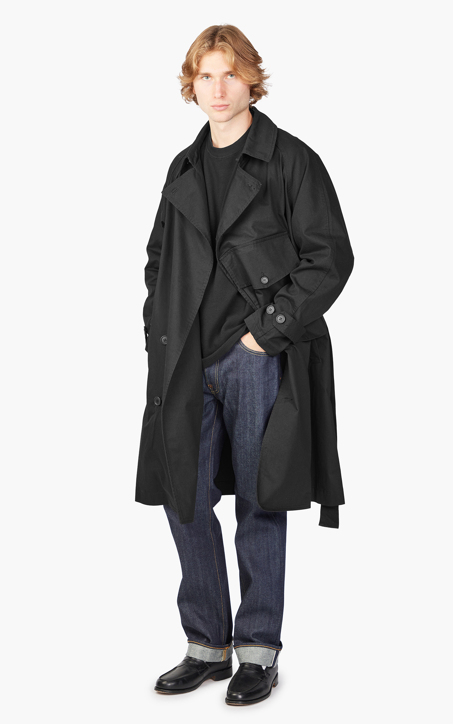 Snow Peak TAKIBI Chino Trench Coat Black | Cultizm