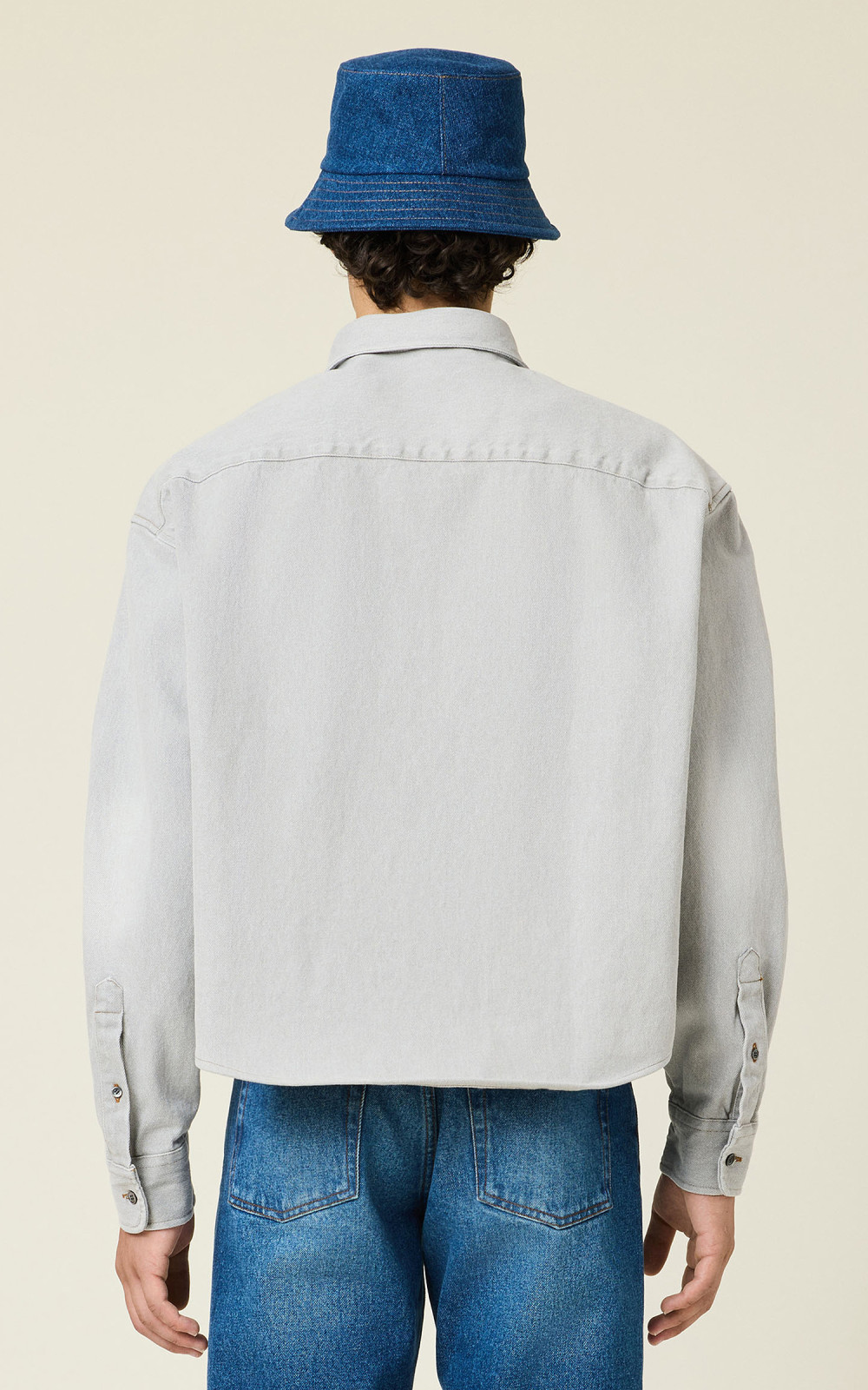 AMI Paris Denim Shirt Javel Grey | Cultizm AMI Paris Denim Shirt Javel Grey | Cultizm