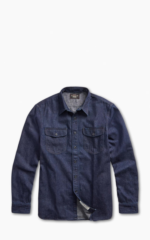 RRL Cotton-Linen Denim Workshirt Indigo