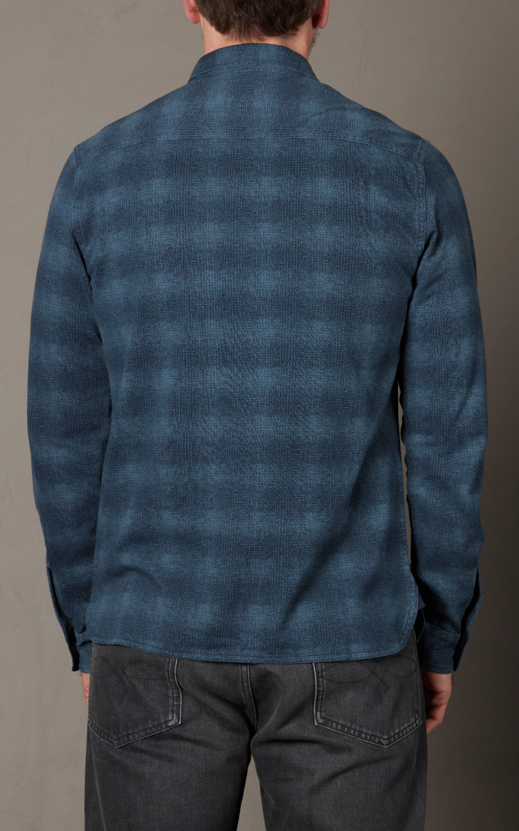 トップス RRL plaid-print jersey popover shirt RRL-782929518001-Plaid-Print-