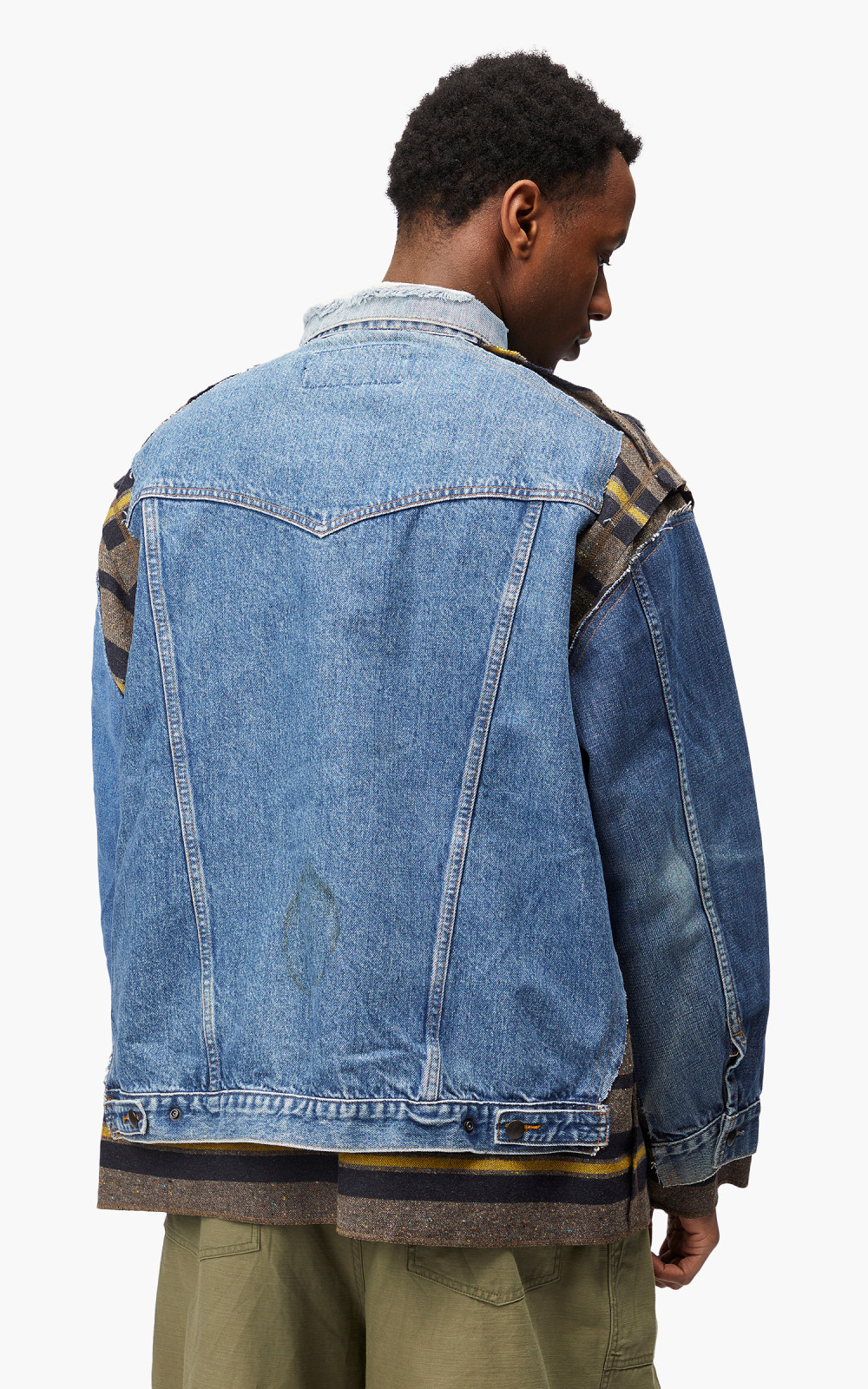 Needles Rebuild by Needles Jean Jacket Blanket Covered