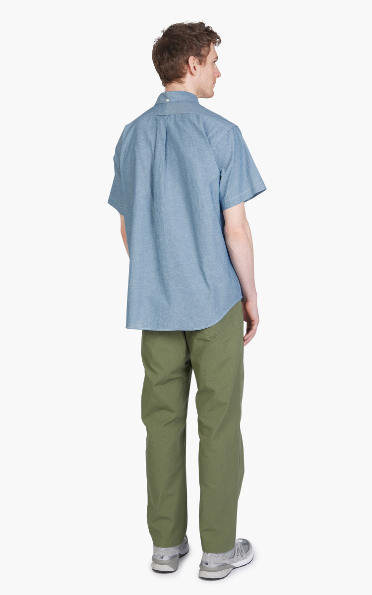 トップス Engineered Garments Popover BD Chambray Engineered Garments cotton Chambray Popover BD Shirt - Blue