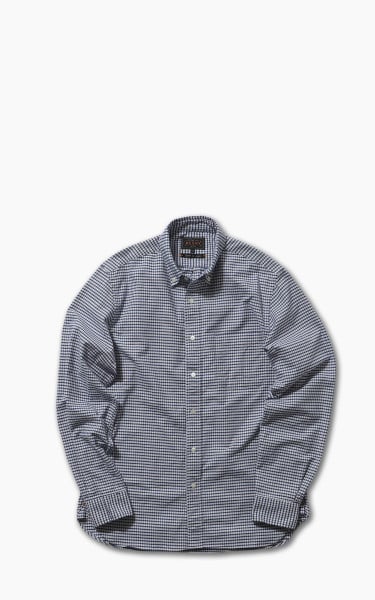 Beams Plus Oxford Gingham Check Button-Down Shirt Blue