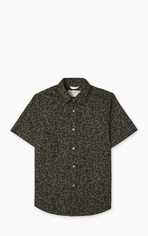 Rogue Territory Oxford Shirt S/S Alphabet Camo Olive