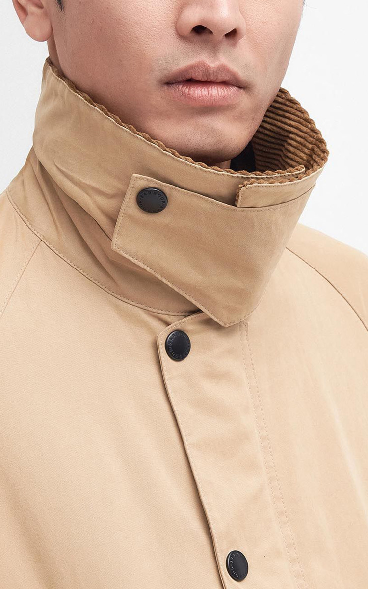 Barbour Peached Oversized Bedale Casual Jacket Stone | Cultizm