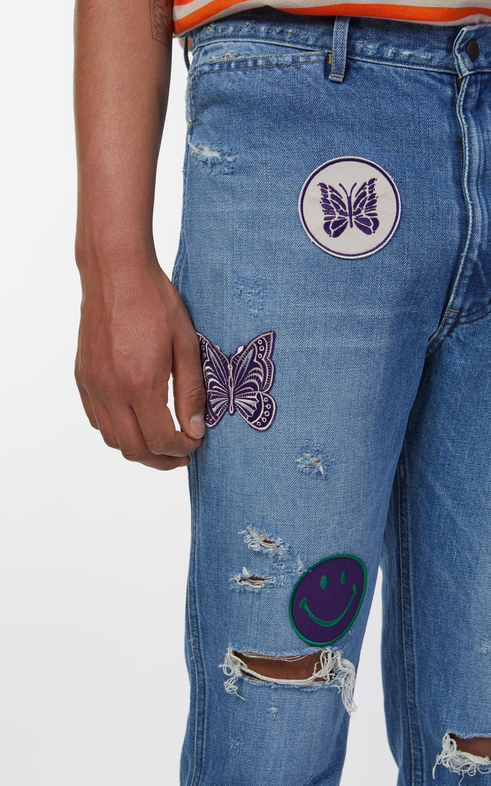 Needles Assorted Patches Slim Jean Indigo | Cultizm