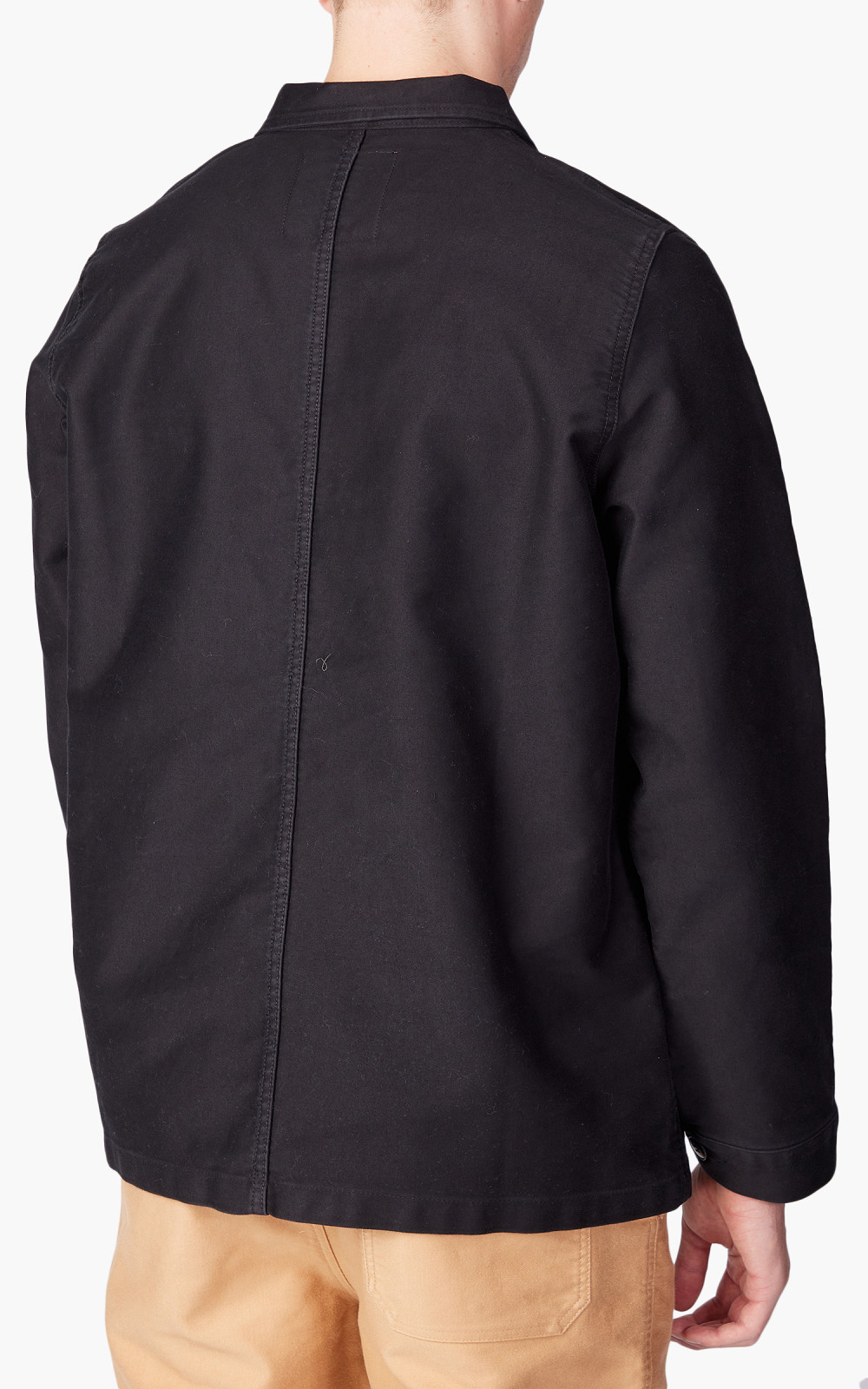 30's】French Vintage Black Moleskin Work Jacket 