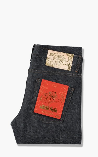 Naked &amp; Famous Denim Super Guy Chinese New Year Water Tiger Selvedge 12.5oz WAT737200-IND