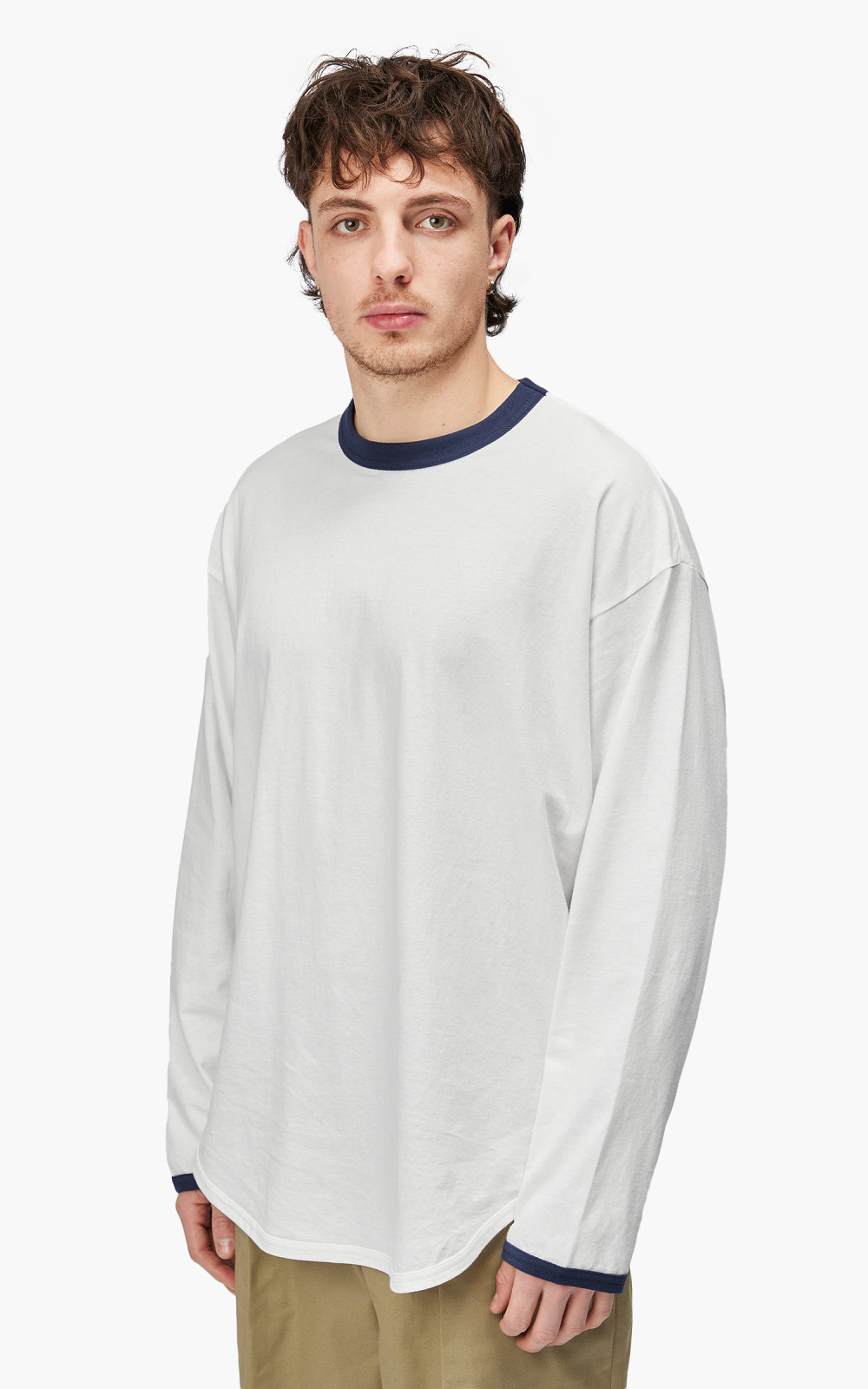 トップス marka BASE BALL SHIRT Markaware 'Marka' Ringer Baseball Tee L/S White | Cultizm