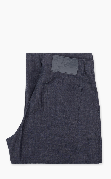 Naked &amp; Famous Denim Pleated Trouser Rinsed Denim Indigo 10oz