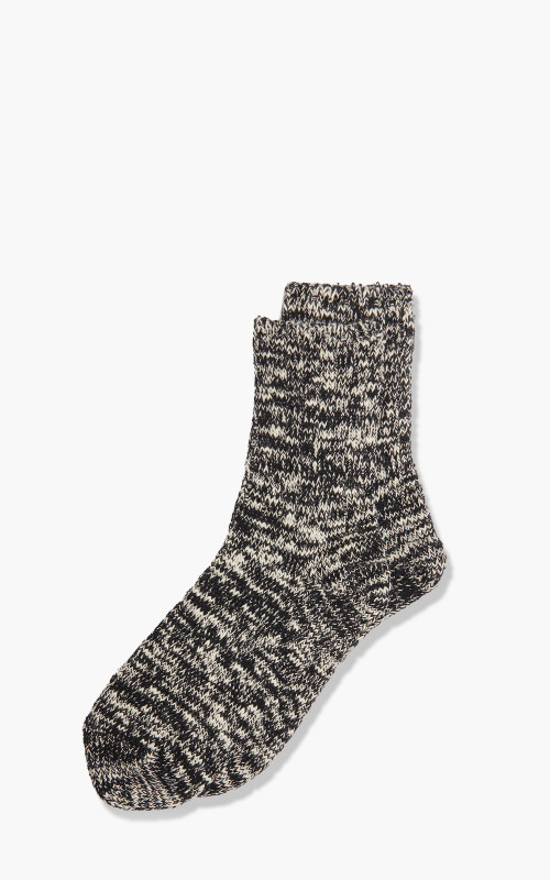 RoToTo R1010 Linen Cotton Ribbed Crew Socks Off White R1010-OFF-WHITE