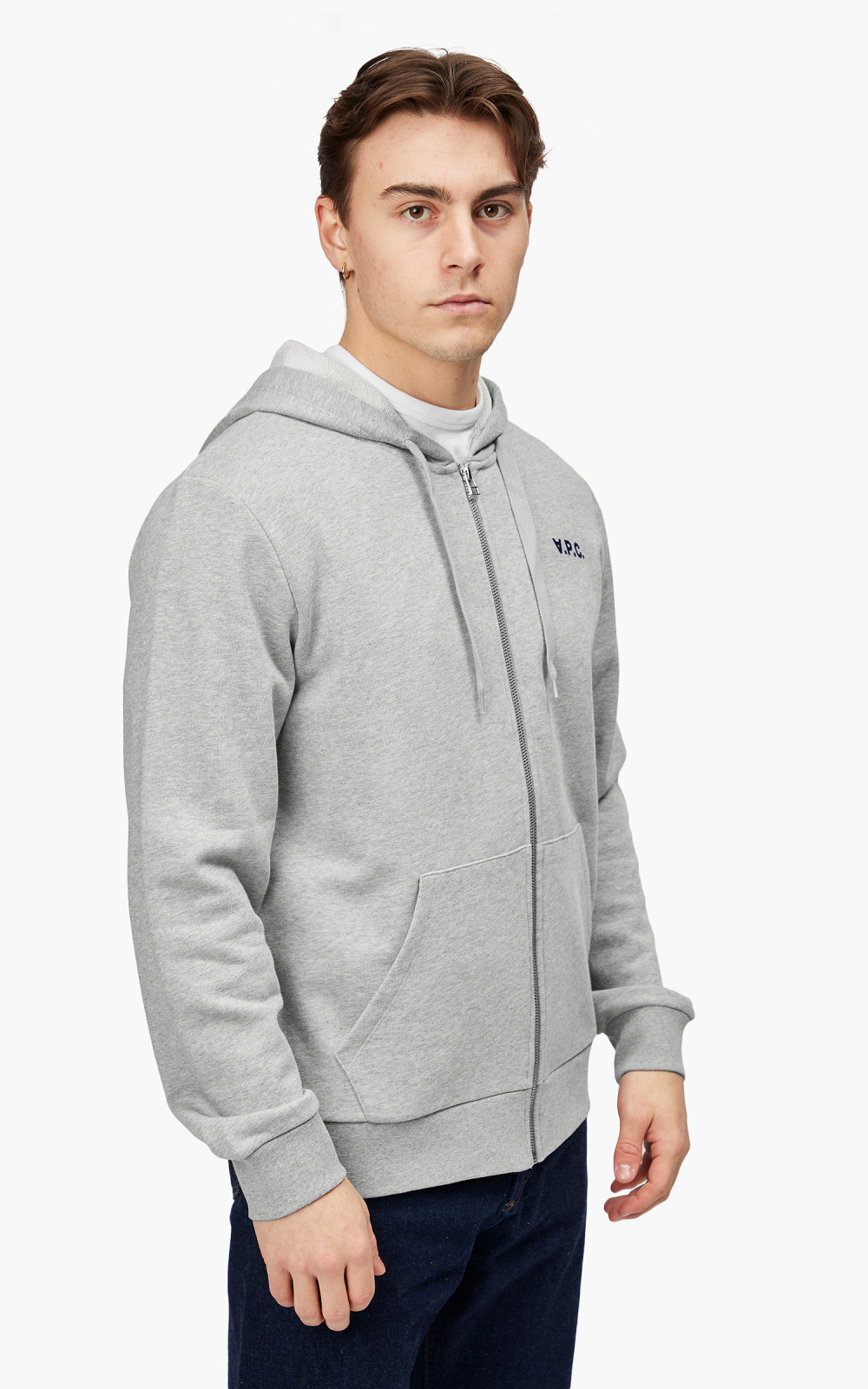 その他 A.P.C. Melange grey cotton sweatshirt (COHBNM27907 TPI) Boxy Rue Madame sweatshirt | Organic fleece | A.P.C. Ready
