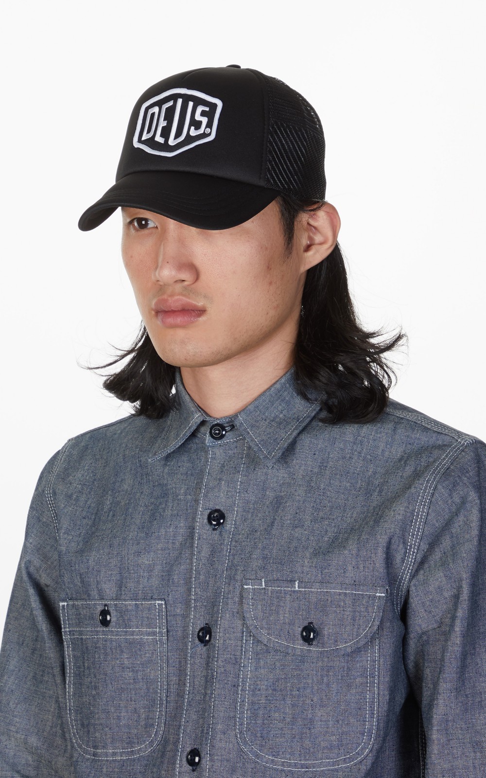 Deus Ex Machina Baylands Trucker Cap Black White Cultizm