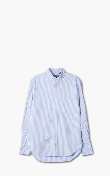 Gitman Vintage Button Down L/S Shirt Oxford Blue Stripe