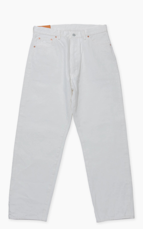 Kaptain Sunshine 5P Zipper Front Denim Pants One Wash White