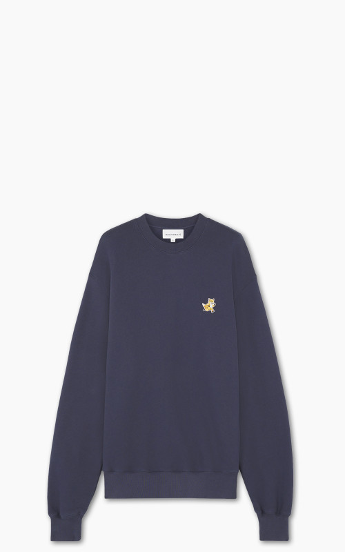 Maison Kitsuné Speedy Fox Patch Comfort Sweatshirt Ink Blue