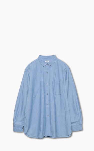 Nanamica Regular Collar Chambray Shirt Indigo Bleach