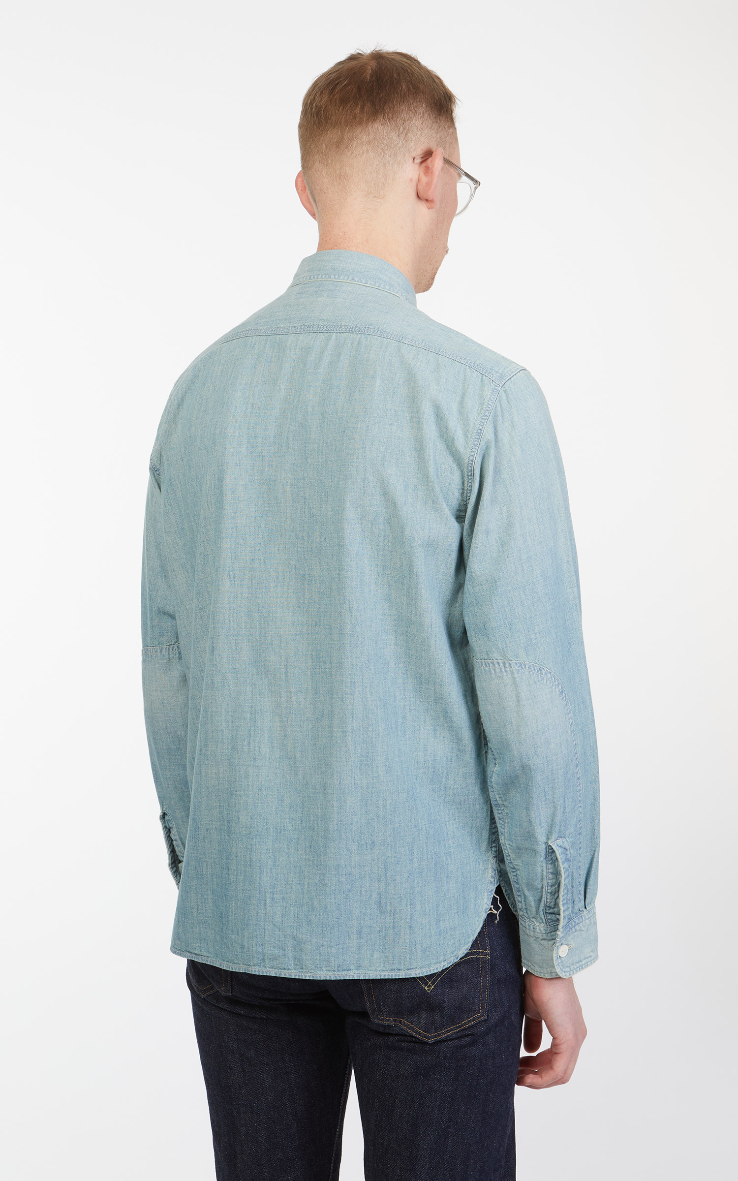 RRL Illinois Work Shirt Chambray Indigo Cultizm