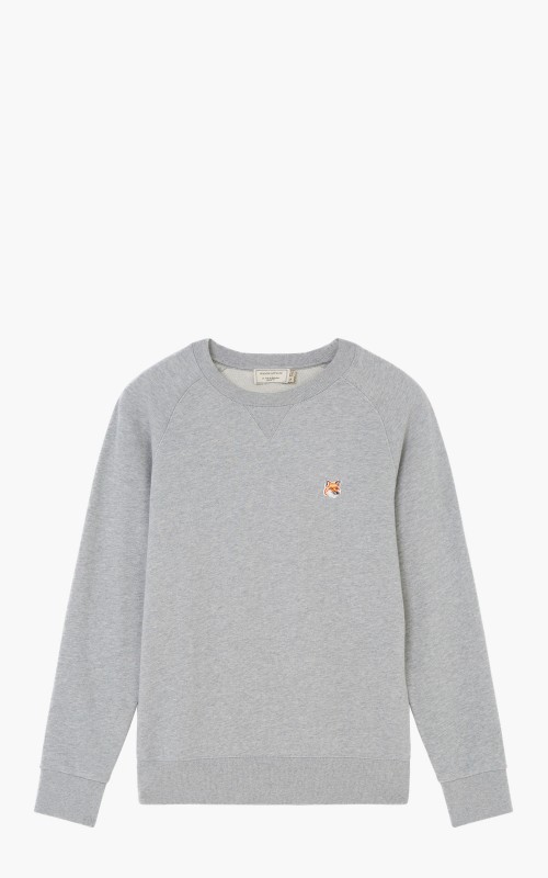 Maison Kitsuné Sweatshirt Fox Head Patch Grey Melange