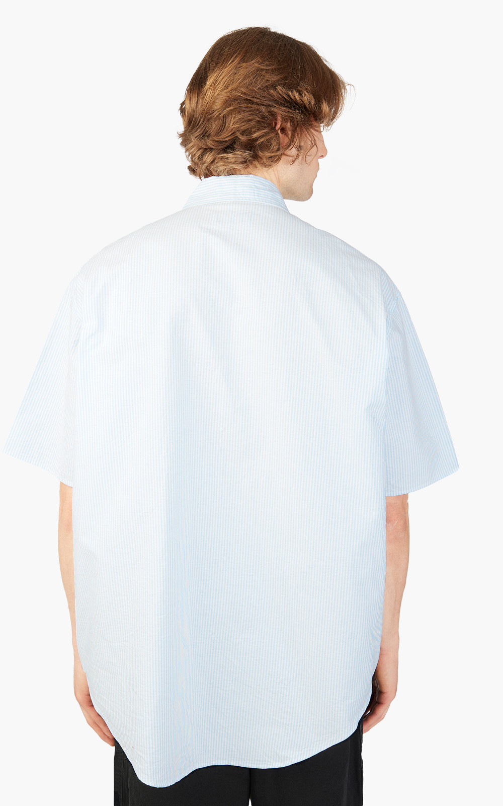 Markaware 'Marka' Work Shirt S/S Saxe Stripe | Cultizm