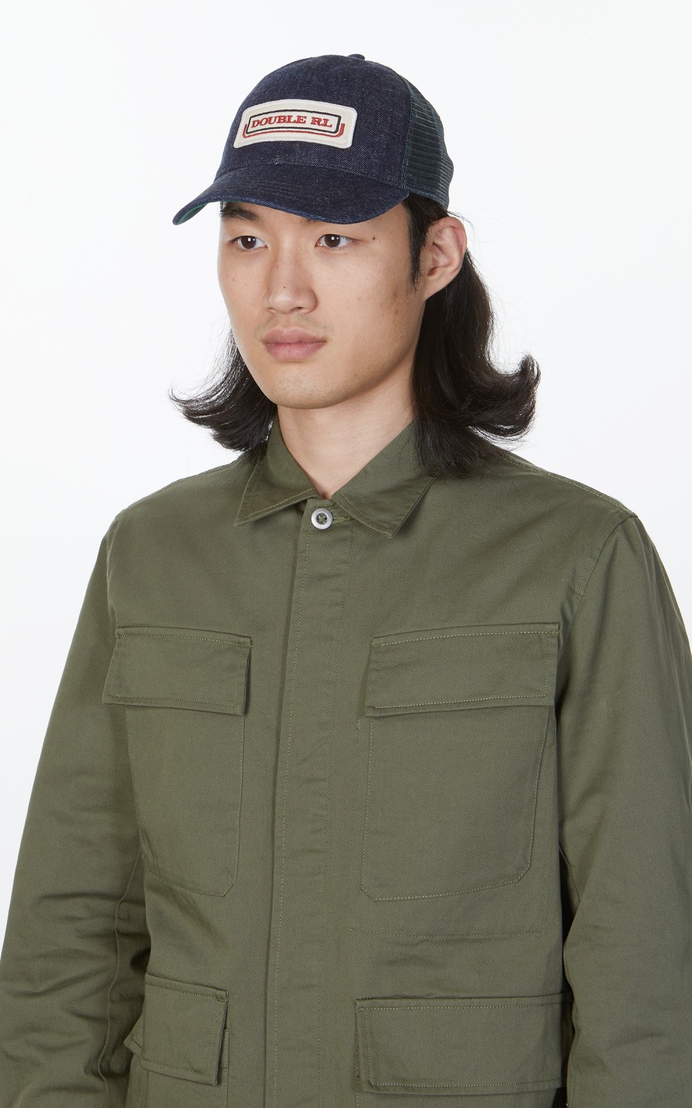 RRL Denim Mesh Trucker Cap Indigo | Cultizm