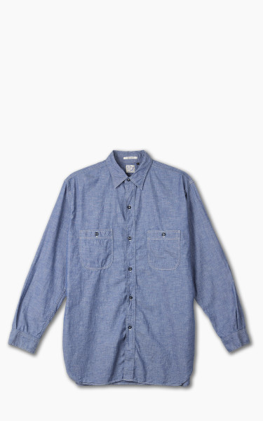 OrSlow Vintage Fit Work Chambray Shirt Blue