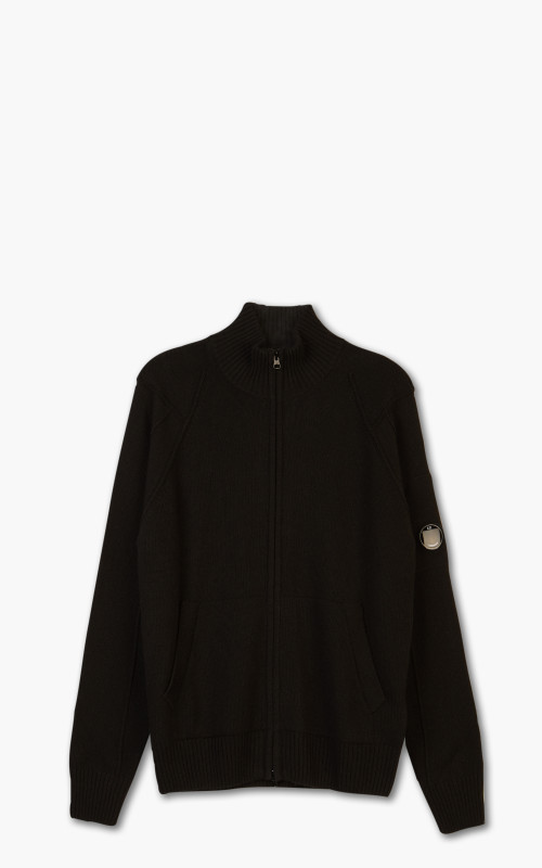 C.P. Company Lambswool Zip Jumper Black