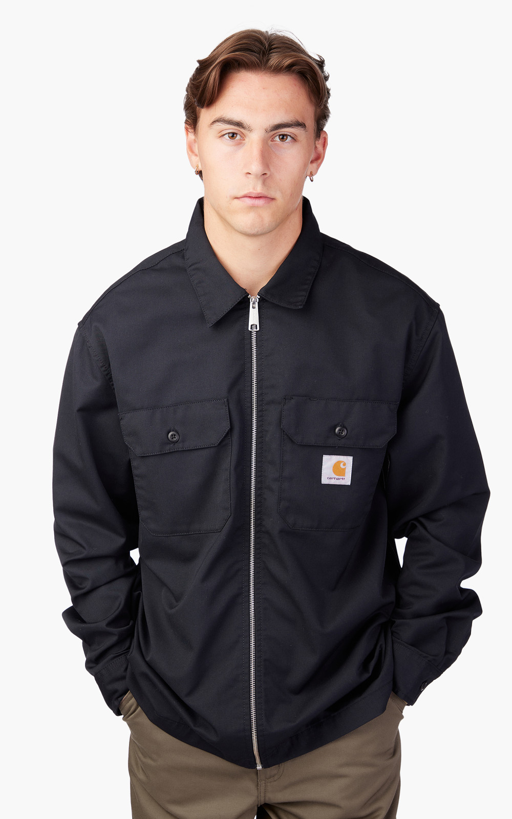 Carhartt WIP I032966D602 関税送料込 Carhartt WIP L/S Craft Zip Shirt Black Rinsed | Cultizm