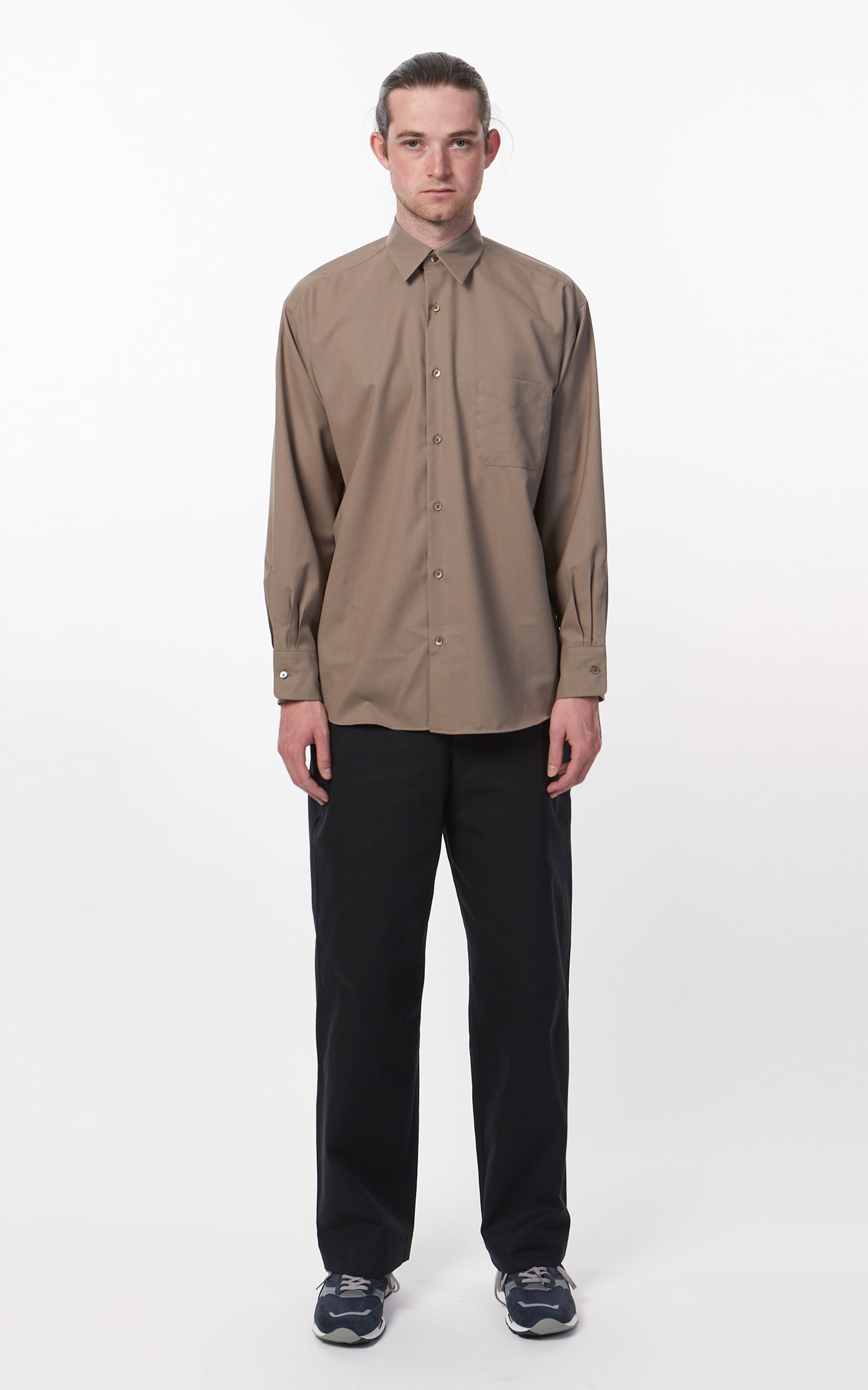 Markaware New Comfort Fit Shirt 120s Tropical Wool Greige | Cultizm